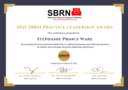 2021 SBRN Practice Award Certificate - Stephanie Prince Ware